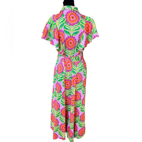 Alden Adair Floral Maxi Dress NWOT Belted Vacation Resort Wear Size Small - Picture 7 of 8